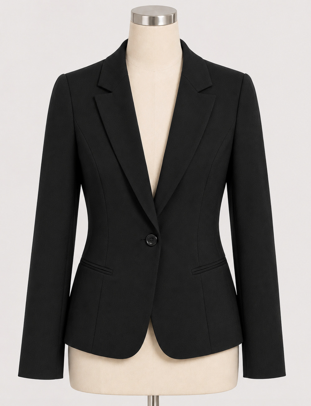 NEW WHITE HOUSE BLACK MARKET WHBM BLACK LS EVERYDAY KNIT BLAZER JACKET SIZE 4
